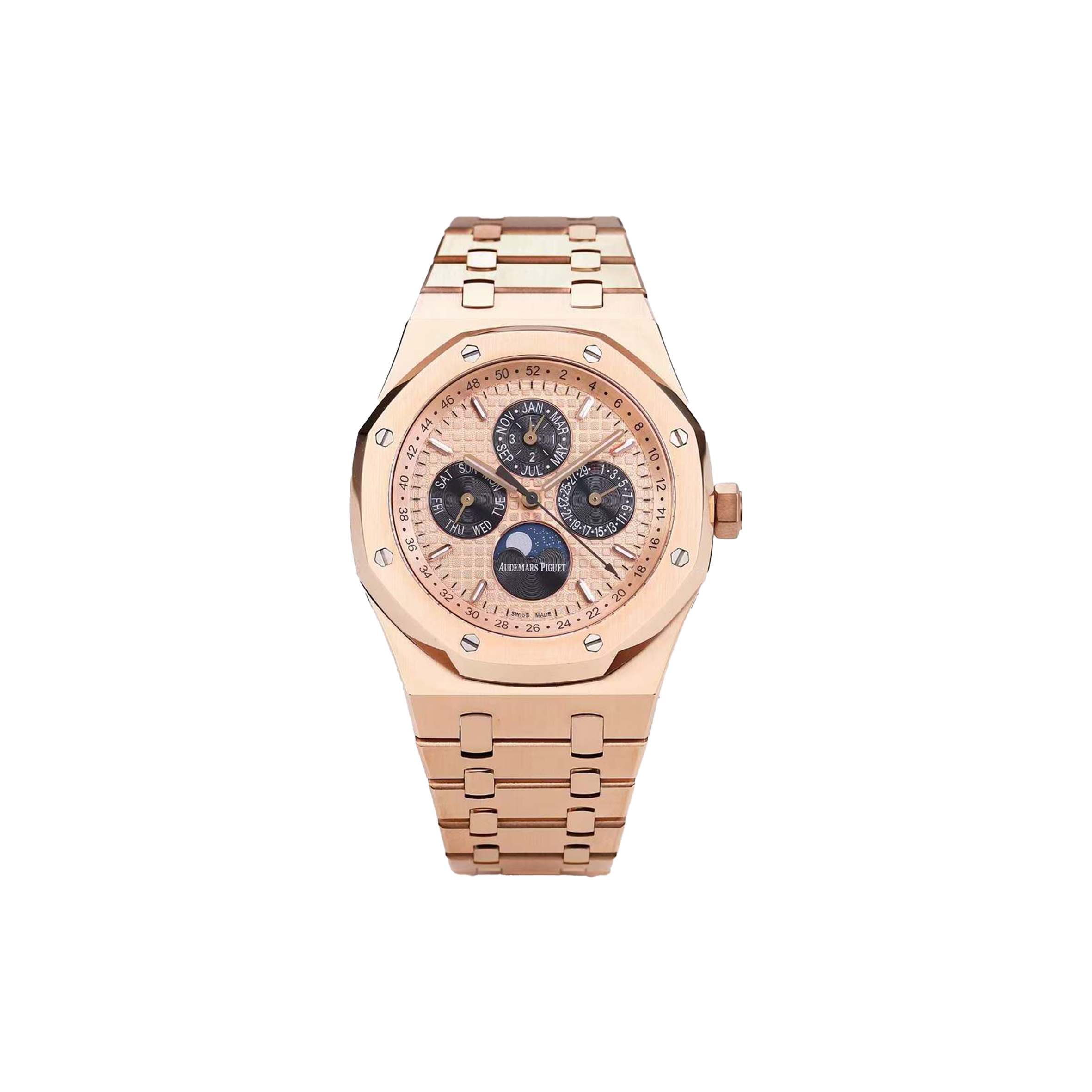 AUDEMARS PIGUET ROYAL OAK PERPETUAL CALENDAR ROSE GOLD 41MM WATCH 26584OR.OO1220OR.01